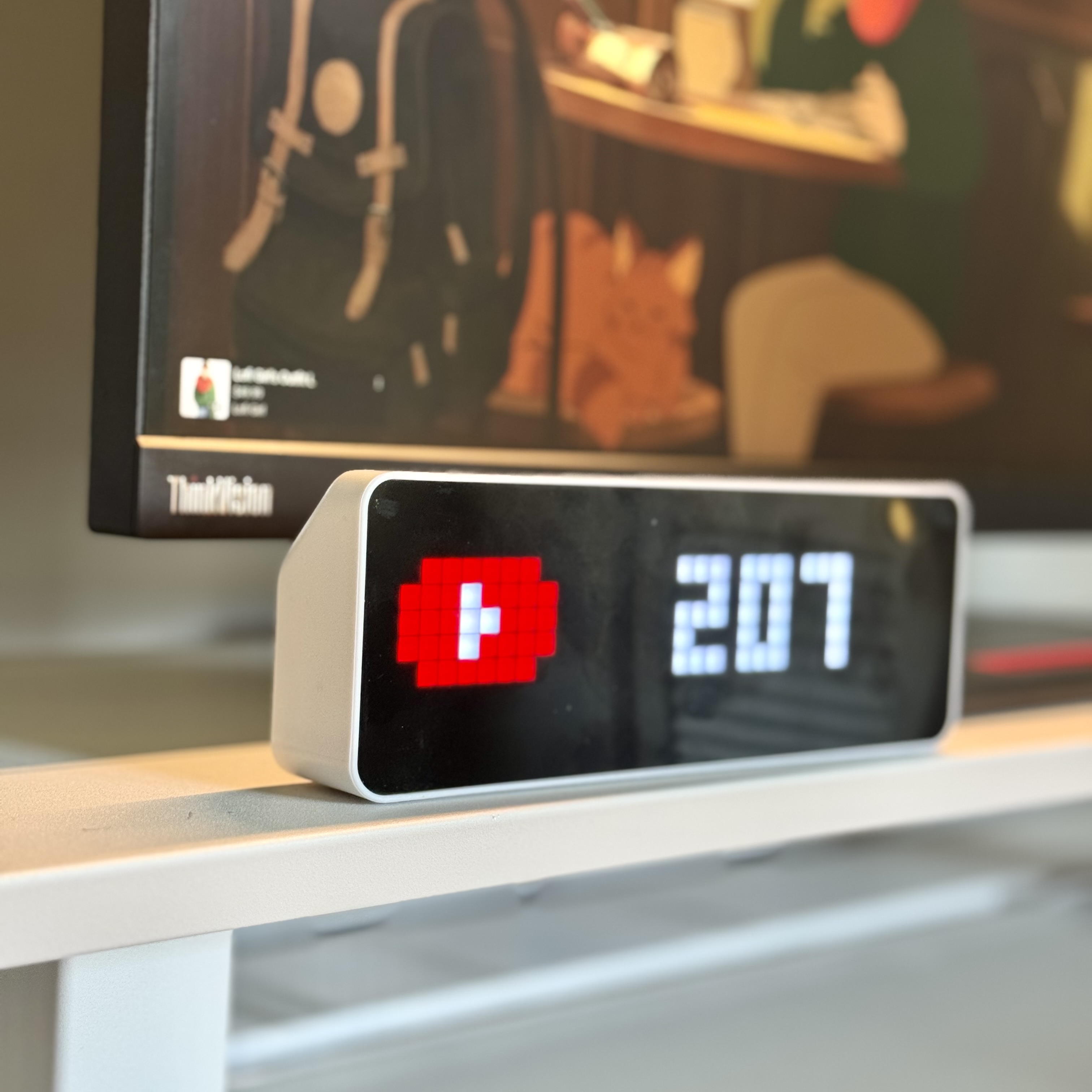 CounterThing on a modern creator desk setup